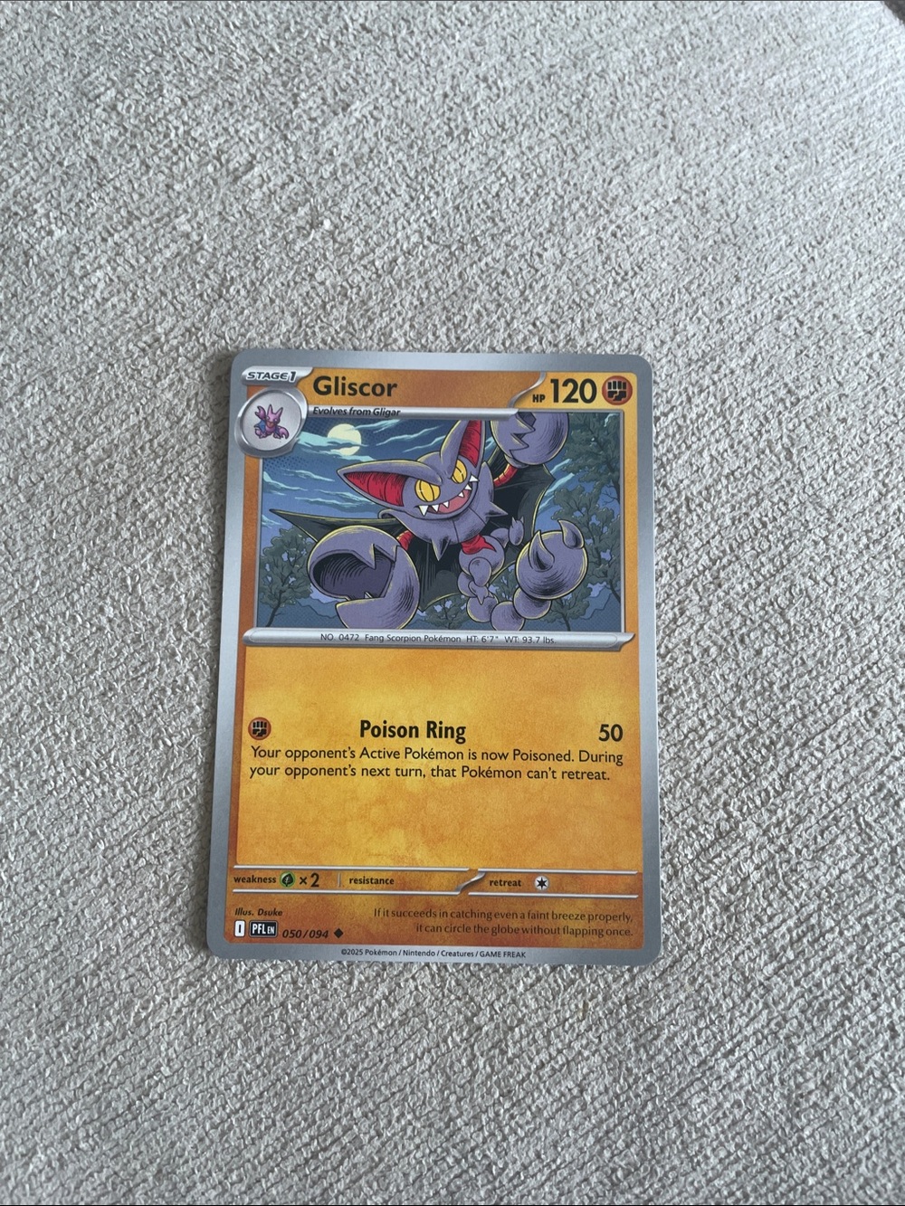 Gliscor Pokémon Trading Card